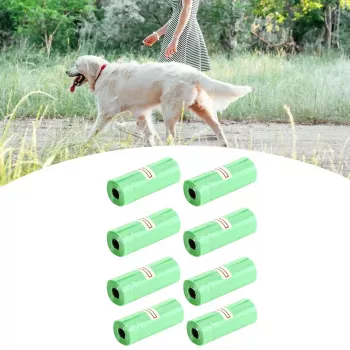 Hundekotbeutel Extralink grün Kunststoffbeutel für Hundekot 8 Rollen 120 Stück