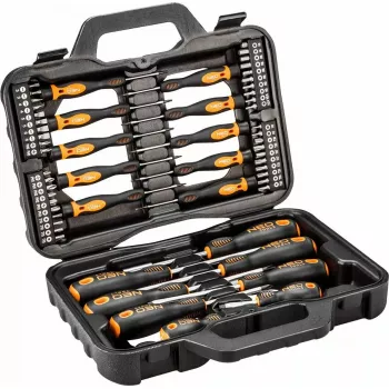Tragbarer Werkzeugkasten NEO tools 04-211, robuste Kunststoffkonstruktion, Tragegriff, kompakte Aufbewahrung
