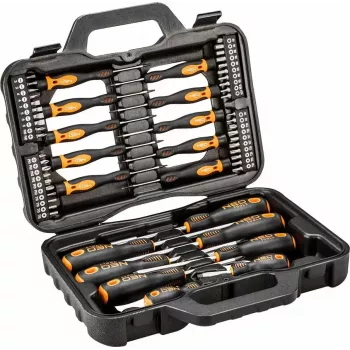Tragbarer Werkzeugkasten NEO tools 04-211, robuste Kunststoffkonstruktion, Tragegriff, kompakte Aufbewahrung