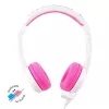 BuddyPhones School+ kabelgebundenes Headset mit Kopfbügel für Anrufe und Musik, 20–20000 Hz, 1,4 m Kabel, pink/weiß
