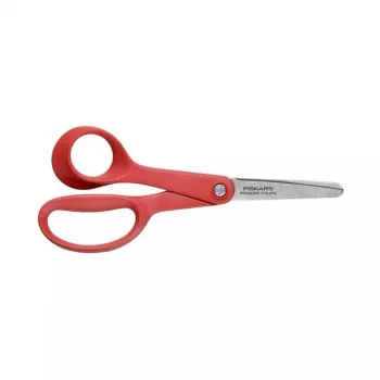 Schere Fiskars Classic gerader Schnitt für Kinder, einklingig, rot/silber
