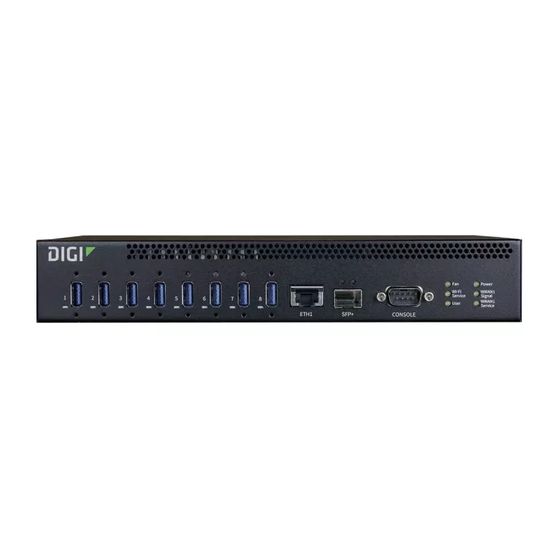 USB-Hub Digi AW08-G300 USB 3.2 Gen 1 10000 Mbit/s Schwarz