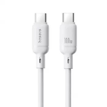 USB-C zu USB-C Kabel Baseus Rychlonabíjecí Silky 1 m 100 W Weiß