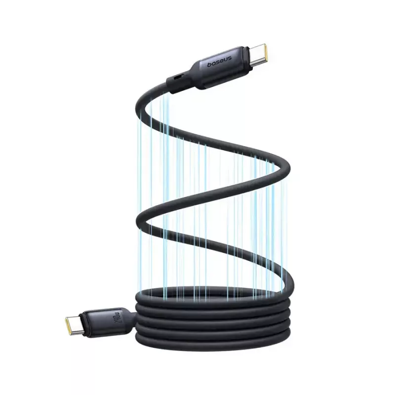 USB-C-auf-USB-C-Kabel Baseus PicoGo 1 m, schwarz, Datenübertragung bis 0,48 Gbit/s