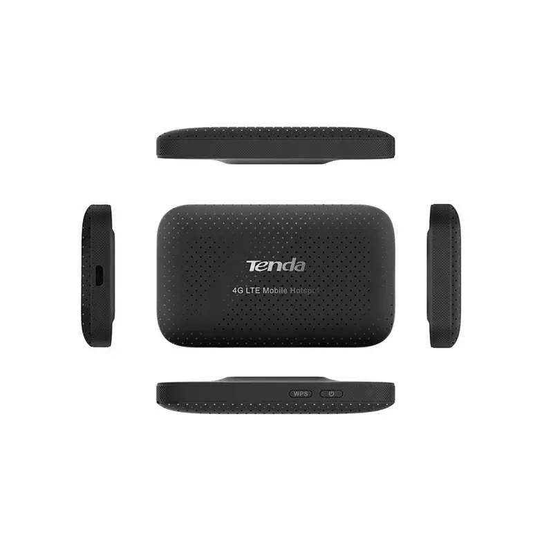 Tragbarer Router TENDA 4G185 — Single-Band 2,4 GHz, Wi‑Fi 4 (802.11n), LTE 4G, 150 Mbit/s, SIM-Steckplatz, USB, interne 2 Antennen, batteriebetrieben