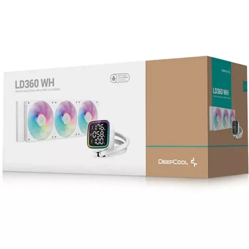CPU-Flüssigkeitskühler DeepCool LD360 Weiß mit 360-mm-Radiator