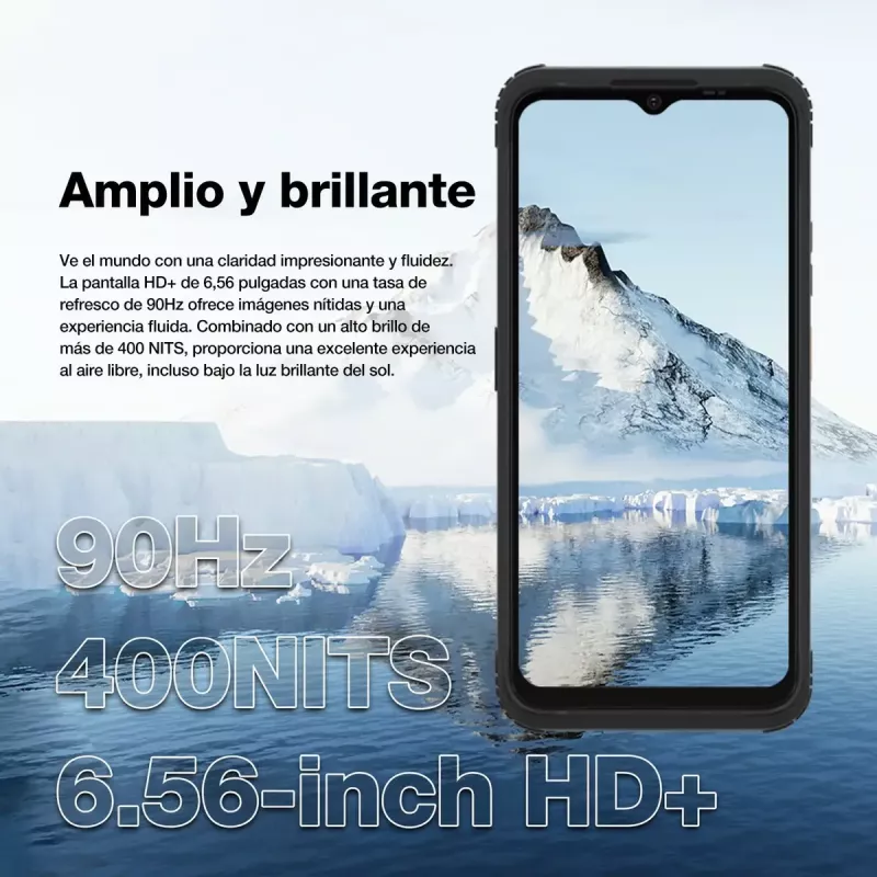 Smartphone AGM H Max — 16,7 cm (6,56 Zoll) Display, Android 14, 4 GB RAM, 256 GB, Dual SIM, 10000 mAh, IP68, Schwarz