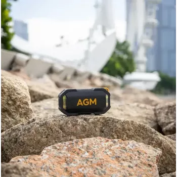 Party-Lautsprecher Beafon AGM Mag Rock — kabellos 8 W, Akku 1800 mAh, bis zu 10 h, schwarz/orange, Tasten-Lautstärkeregelung
