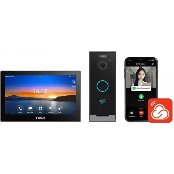 Gegensprechanlagen-Kit Fanvil VIK-01 – Audio- und Video-2-Draht-Gegensprechanlage