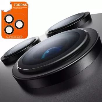 Torras Lens Guard für iPhone 17 Pro — Schwarze Schutzhülle für die Kameralinse