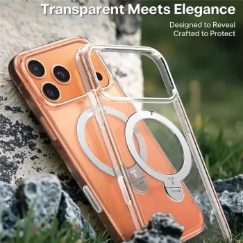 Handyhülle Torras Ostand Spin Series für iPhone 17 Pro Max Clear – transparente Schutzhülle
