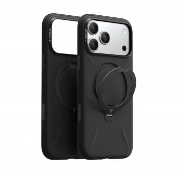 Handyhülle Torras Spin Softune Series für iPhone 17 Pro — Schwarz, schlanke Schutzhülle