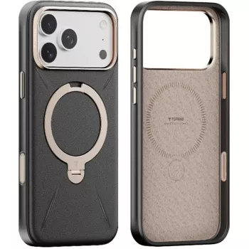 Handyhülle Torras Spin Vegskin Series für iPhone 17 Pro – Schwarz