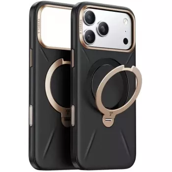 Handyhülle Torras Ostand Spin Vegskin Series für iPhone 17 Pro Max, Schwarz