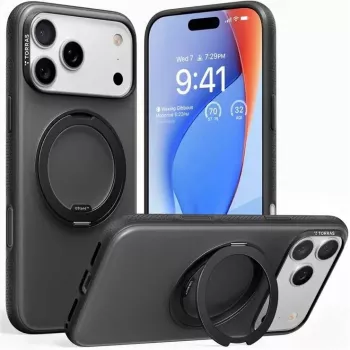 Protective Fitness Series Hülle von Torras für iPhone 17 Pro Max – Schwarz, Modell X00FX2432