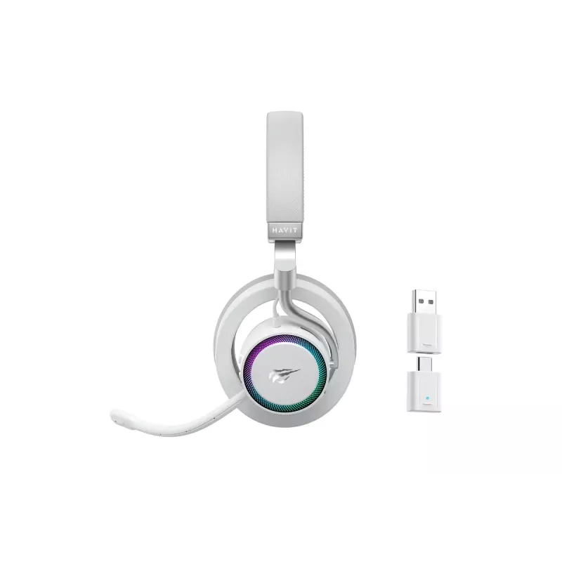 Kopfhörer HAVIT Fuxi-H8 — kabellos & kabelgebunden, Bluetooth, 20–20000 Hz, 10 m Reichweite, 300 g, weiß