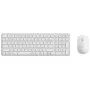 Tastatur-Maus-Set RAPOO 9310M — kabellose Full-Size-Tastatur (RF + Bluetooth), weiß, inklusive Maus