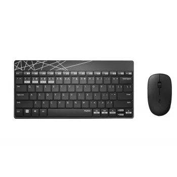 Tastatur-Maus-Set Rapoo 8000M Universal Bluetooth QWERTZ Deutsch Schwarz