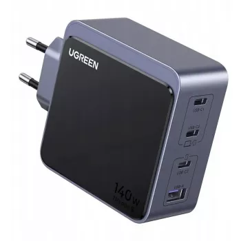 Wandladegerät UGREEN X570 140W 4-Port GaN-Schnellladegerät EU – 4 USB-C/USB-A Anschlüsse, GaN-Technologie, 140W Max