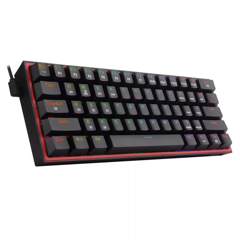 Tastatur REDRAGON FIZZ PRO K616-RGB B Gaming USB RF Wireless Bluetooth QWERTY Schwarz Rot