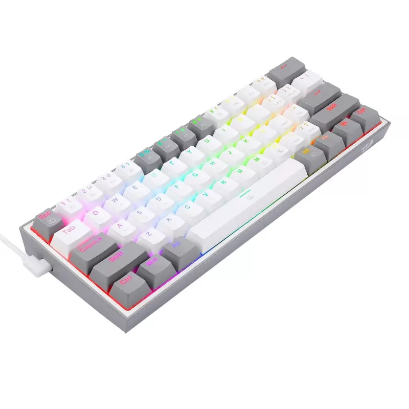 Mechanische Tastatur REDRAGON K617-RGB Fizz Kabelgebunden USB Grau Weiß