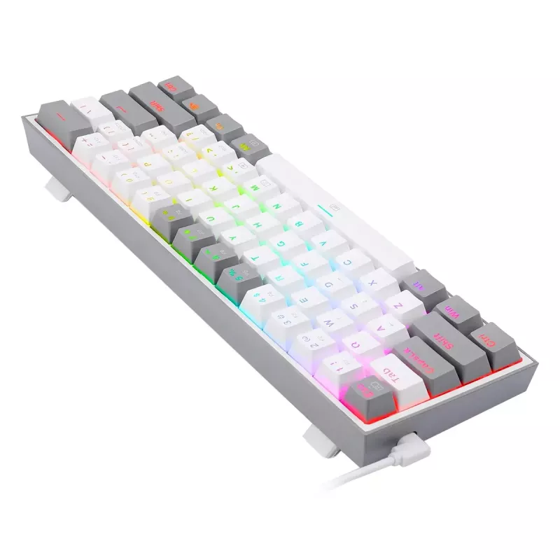 Mechanische Tastatur REDRAGON K617-RGB Fizz Kabelgebunden USB Grau Weiß