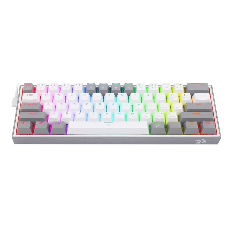 Mechanische Tastatur REDRAGON K617-RGB Fizz Kabelgebunden USB Grau Weiß