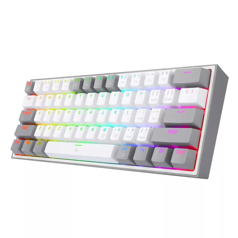 Mechanische Tastatur REDRAGON K617-RGB Fizz Kabelgebunden USB Grau Weiß