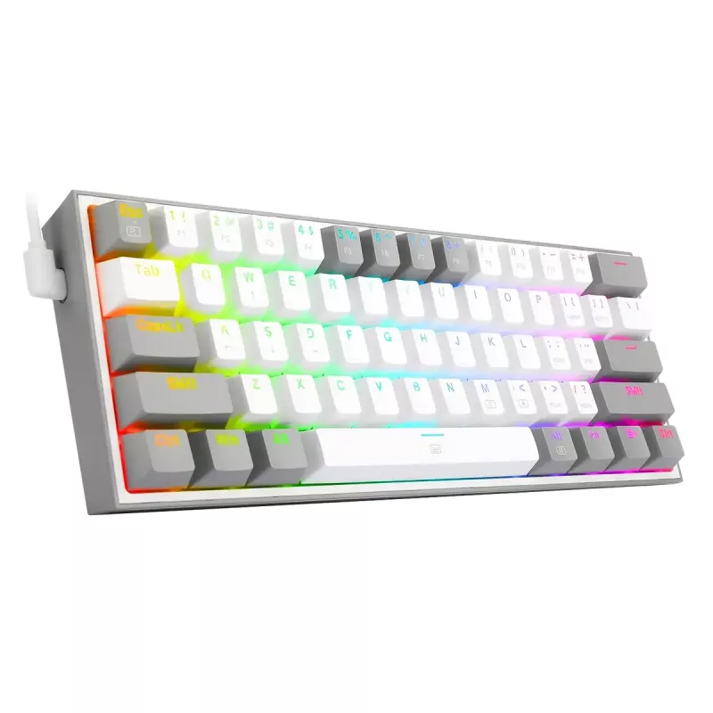 Mechanische Tastatur REDRAGON K617-RGB Fizz Kabelgebunden USB Grau Weiß