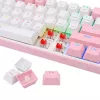 Mechanische Tastatur REDRAGON K617-Fizz RGB – kabelgebundenes USB, Pink/Weiß, 1,5 m Kabel
