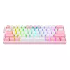 Mechanische Tastatur REDRAGON K617-Fizz RGB – kabelgebundenes USB, Pink/Weiß, 1,5 m Kabel