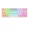 Mechanische Tastatur REDRAGON K617-Fizz RGB – kabelgebundenes USB, Pink/Weiß, 1,5 m Kabel