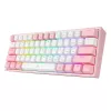 Mechanische Tastatur REDRAGON K617-Fizz RGB – kabelgebundenes USB, Pink/Weiß, 1,5 m Kabel