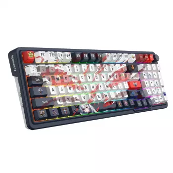 Mechanische Tastatur REDRAGON K686AK-RGB-PRO — RF Wireless + USB, Navy White, 1,5 m Kabel