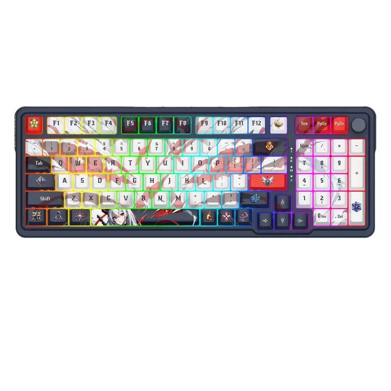 Mechanische Tastatur REDRAGON K686AK-RGB-PRO — RF Wireless + USB, Navy White, 1,5 m Kabel