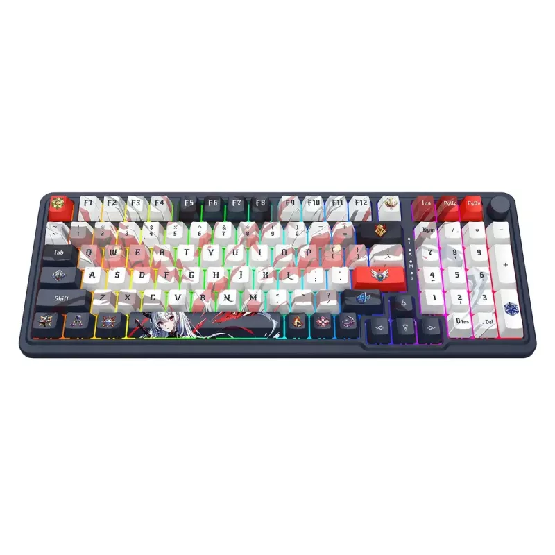 Mechanische Tastatur REDRAGON K686AK-RGB-PRO — RF Wireless + USB, Navy White, 1,5 m Kabel