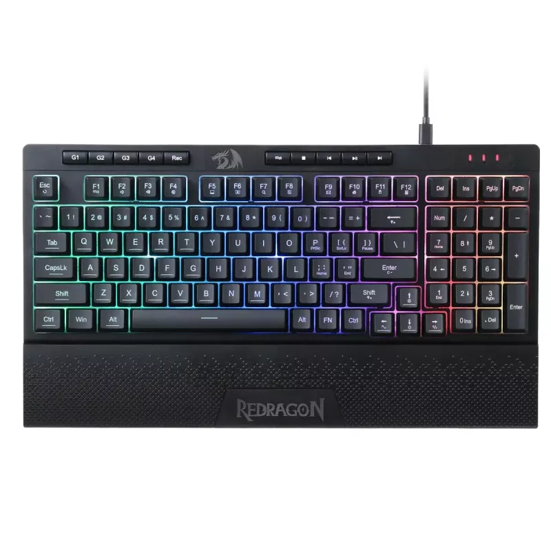 Tastatur REDRAGON K515-RGB SHIVA 98 USB Schwarz Membran Kabelgebunden