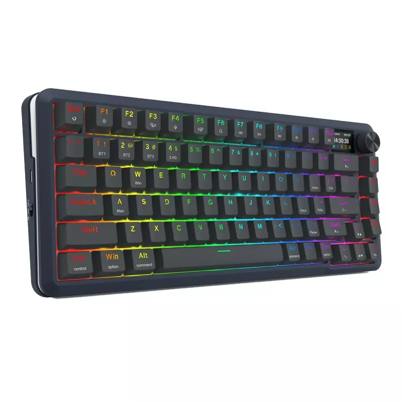 Mechanische Tastatur REDRAGON K708-RGB-PRO mit USB, RF Wireless und Bluetooth, 1,5 m Kabel, schwarz, 0,76 kg