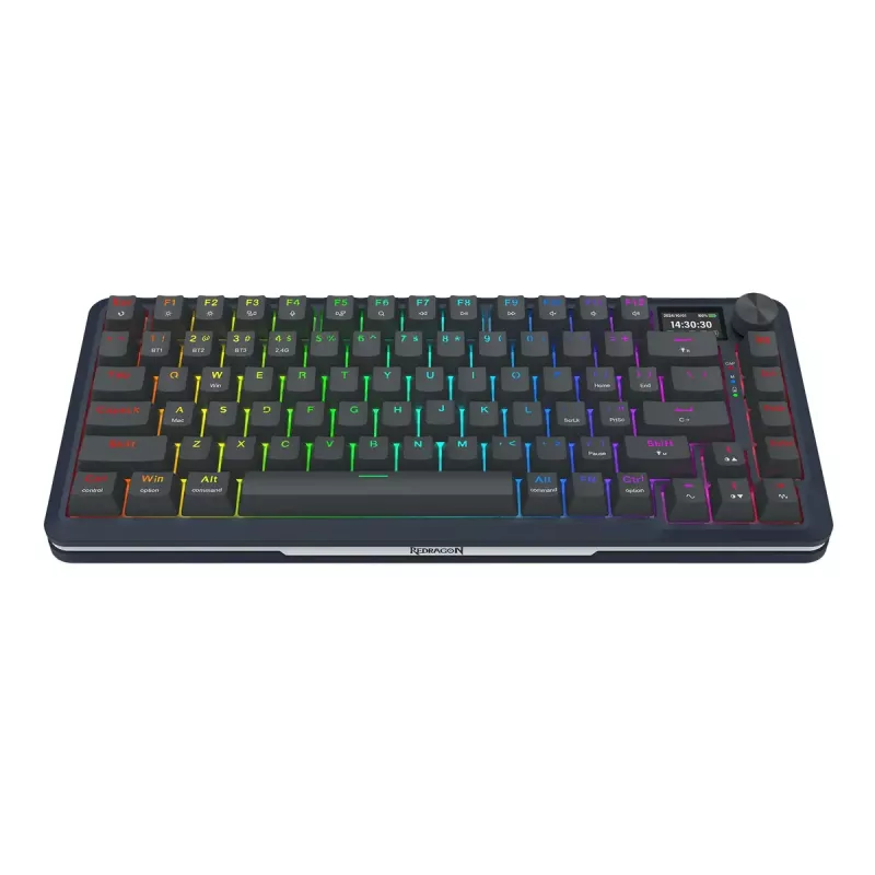 Mechanische Tastatur REDRAGON K708-RGB-PRO mit USB, RF Wireless und Bluetooth, 1,5 m Kabel, schwarz, 0,76 kg