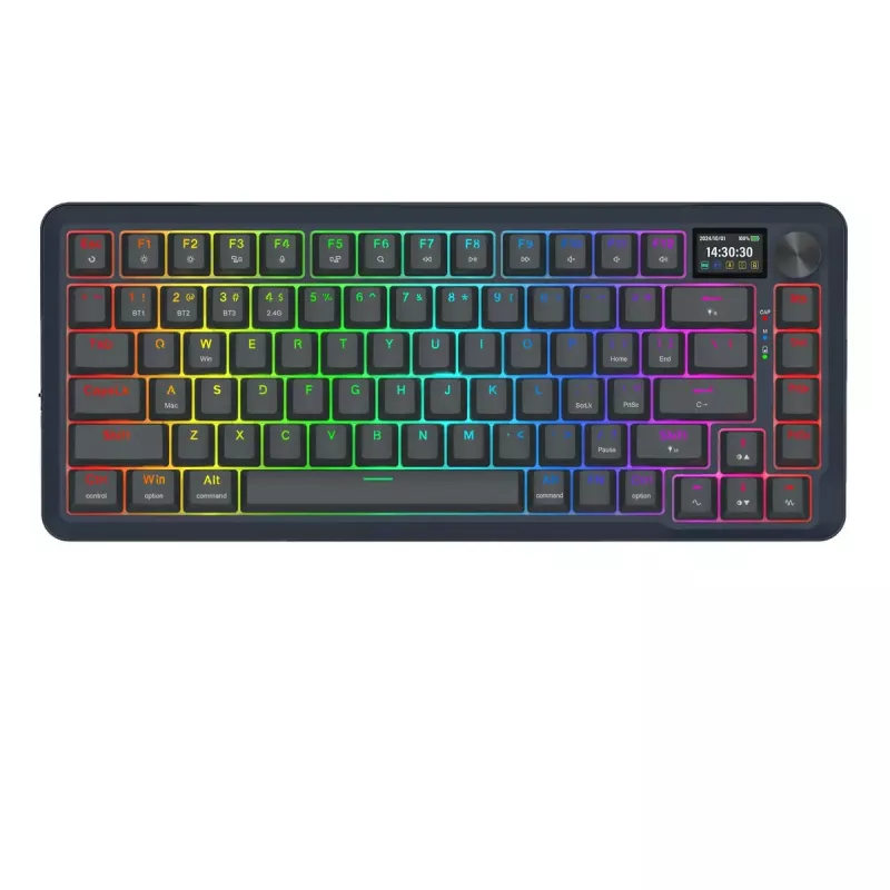 Mechanische Tastatur REDRAGON K708-RGB-PRO mit USB, RF Wireless und Bluetooth, 1,5 m Kabel, schwarz, 0,76 kg