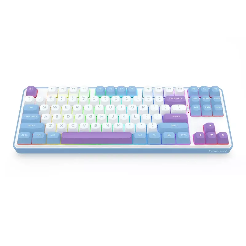 Mechanische Tastatur REDRAGON K707WBP-RGB-PRO Kabelgebunden USB Blau Weiß