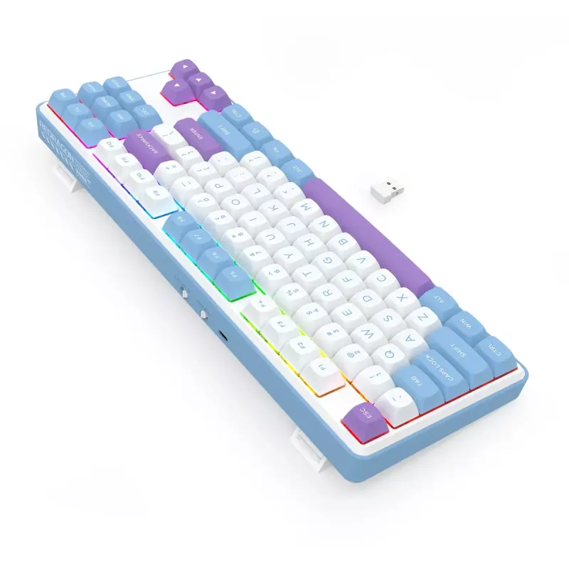 Mechanische Tastatur REDRAGON K707WBP-RGB-PRO Kabelgebunden USB Blau Weiß