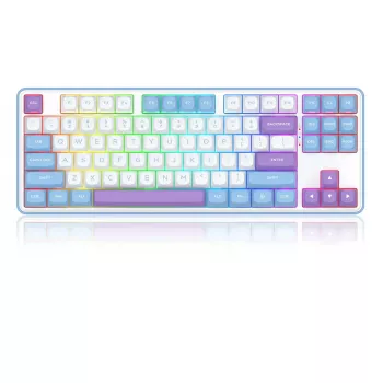 Mechanische Tastatur REDRAGON K707WBP-RGB-PRO Kabelgebunden USB Blau Weiß