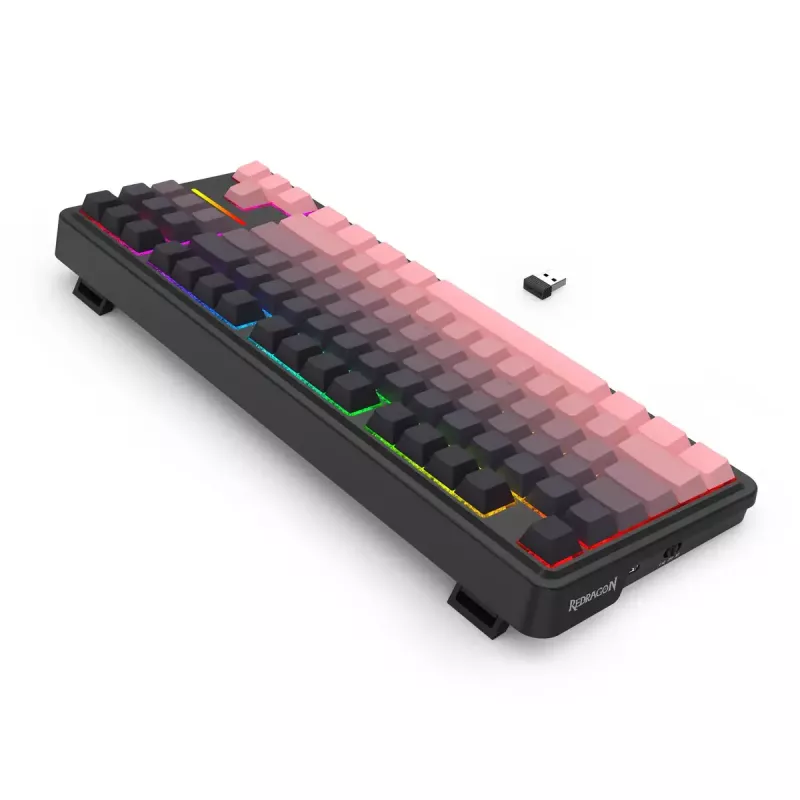 Mechanische Tastatur REDRAGON Antonium Pro K728SP-RGB-PRO — USB, RF Wireless, Bluetooth, Schwarz/Pink