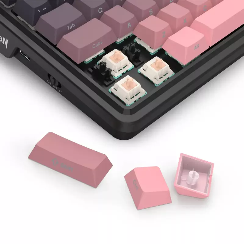 Mechanische Tastatur REDRAGON Antonium Pro K728SP-RGB-PRO — USB, RF Wireless, Bluetooth, Schwarz/Pink