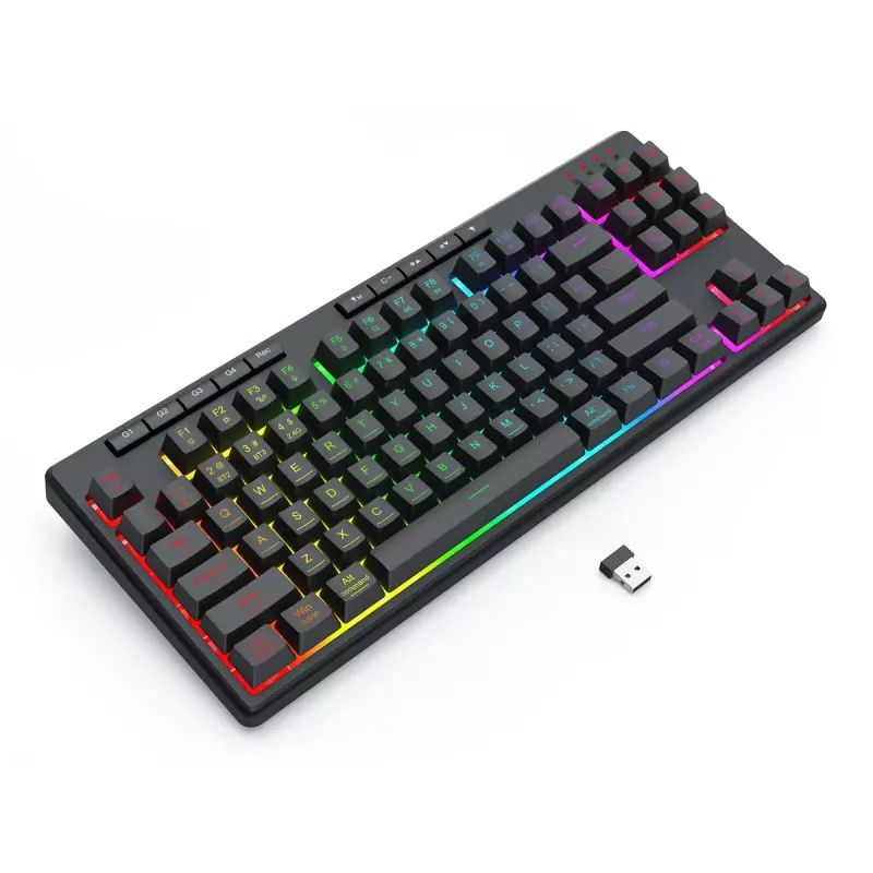 REDRAGON K516RGB-PRO SHIVA PRO 87 Tastatur USB RF Wireless Bluetooth Schwarz