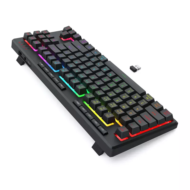 REDRAGON K516RGB-PRO SHIVA PRO 87 Tastatur USB RF Wireless Bluetooth Schwarz