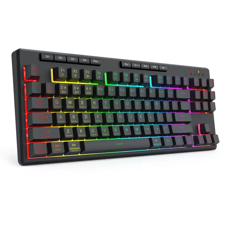REDRAGON K516RGB-PRO SHIVA PRO 87 Tastatur USB RF Wireless Bluetooth Schwarz