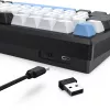 Tastatur REDRAGON K732WLB-RGB-PRO URANUS PRO — 65 % mechanisch, USB + RF Wireless + Bluetooth, QWERTY, Englische Layouts, 1,5 m Kabel, Schwarz/Weiß