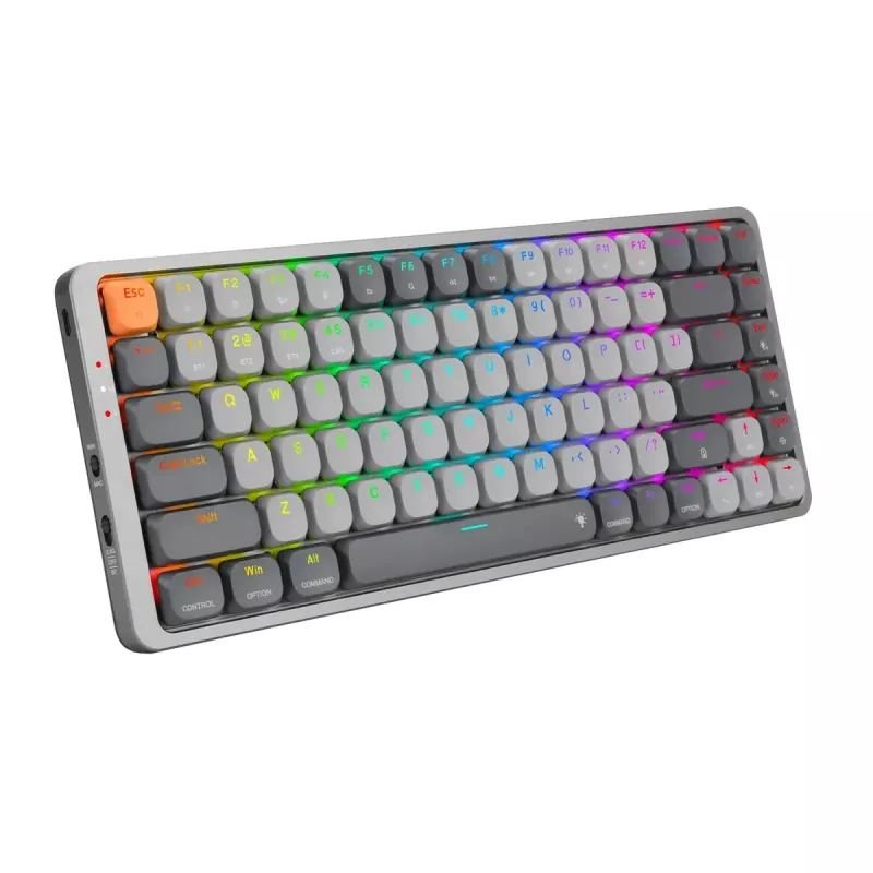 Mechanische Tastatur REDRAGON K652GG-RGB-PRO Kabelgebunden Kabellos Bluetooth Grau